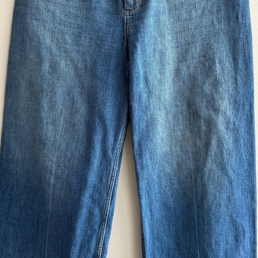 Pilcro Wide-Leg Cropped Blue Jeans - Picture 4 of 16